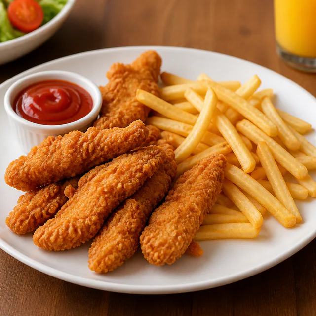 Deditos de pollo con papas de Chicharrón Factory