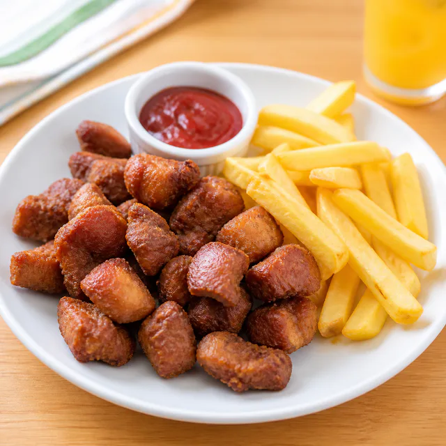Mini chicharrón con papas de Chicharrón Factory