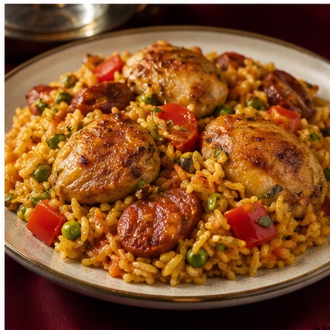 Arroz con Pollo y Chorizo de Valentino Restaurant