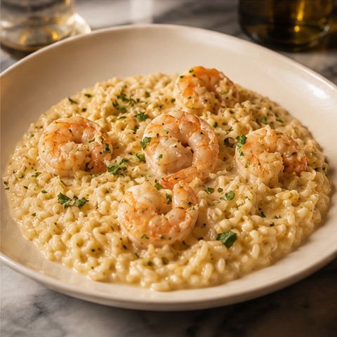 Risotto de Camarones de Valentino Restaurant