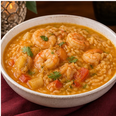 Asopao de camarones de Valentino Restaurant