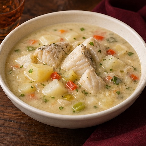 Sopa de mero de Valentino Restaurant