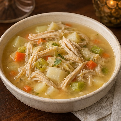 Sopa de pollo de Valentino Restaurant