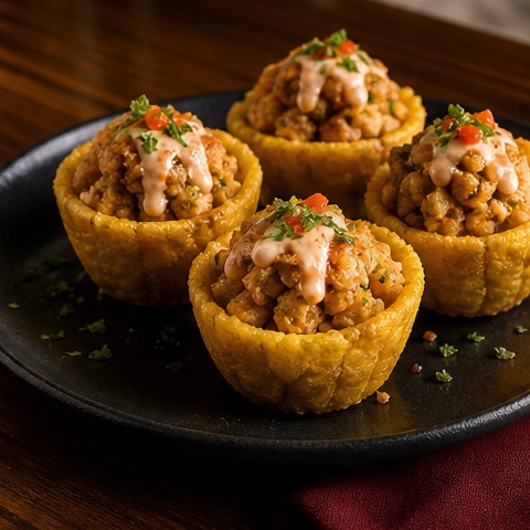 Canastica de mofongo de Valentino Restaurant