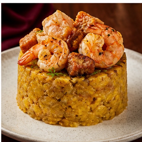 Mofongo de Camarones y Chicharrón de Valentino Restaurant